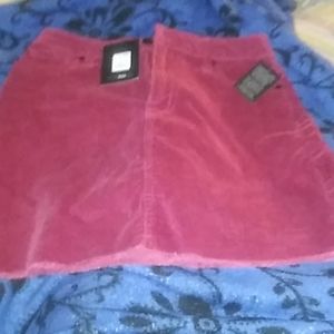 A never alone corduroy mini skirt red